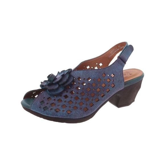 Spring Step L’Artiste Women’s Lovella Blum Blue Multi Leather Flower Appliqué L - Picture 15 of 15